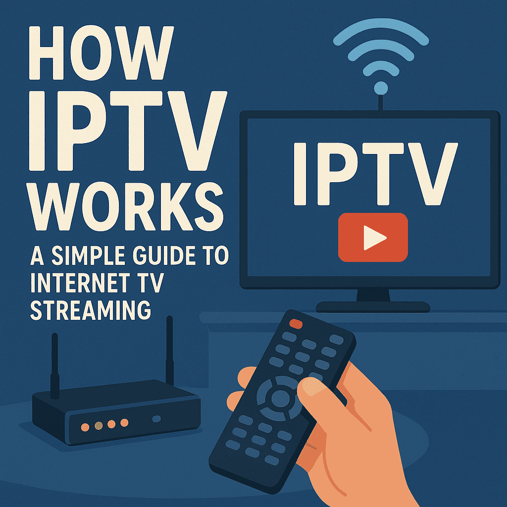 Illustration of How IPTV Works: A Simple Guide to Internet TV Streaming